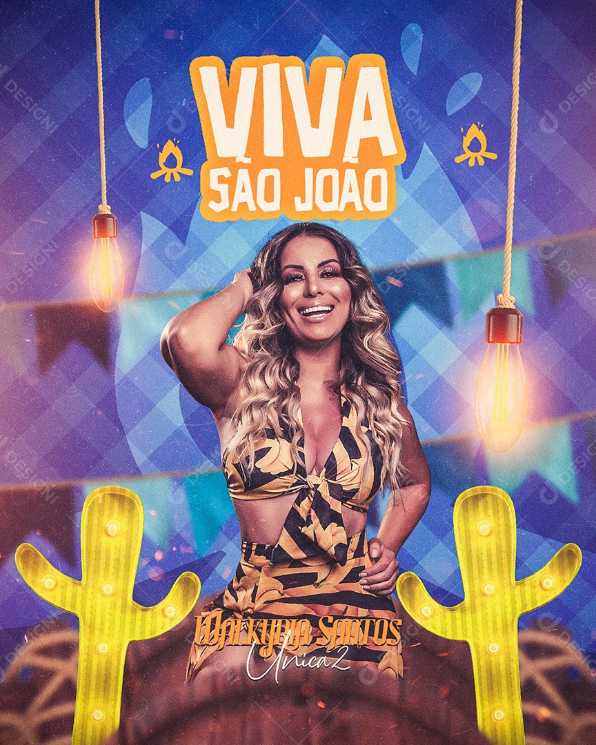 Viva São João Flyer Social Media PSD Editável