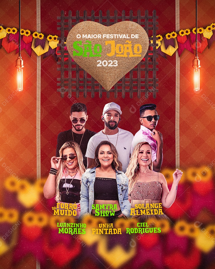 O Maior Festival De São João Flyer Social Media PSD Editável