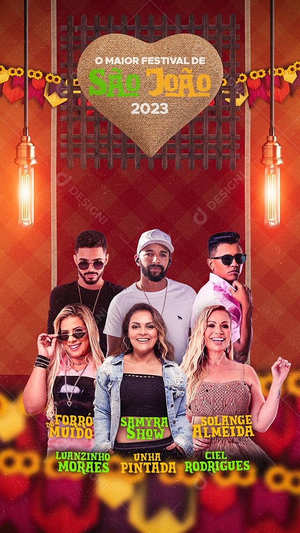 Story O Maior Festival De São João Flyer Social Media PSD Editável