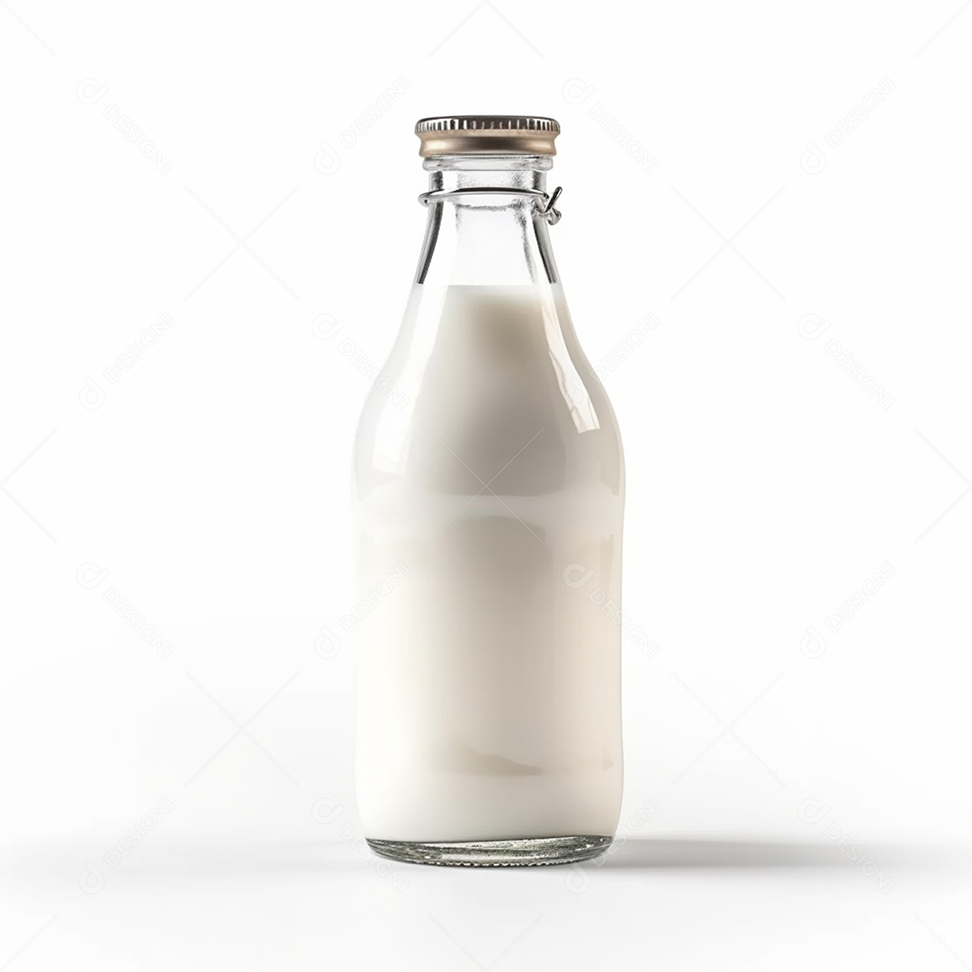 Litro de leite isolado em fundo branco