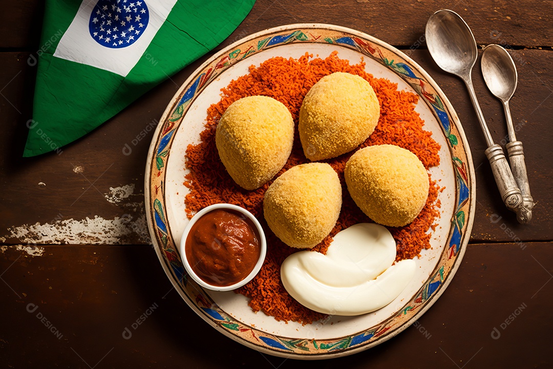 Imagem realista de coxinhas fritas deliciosas.