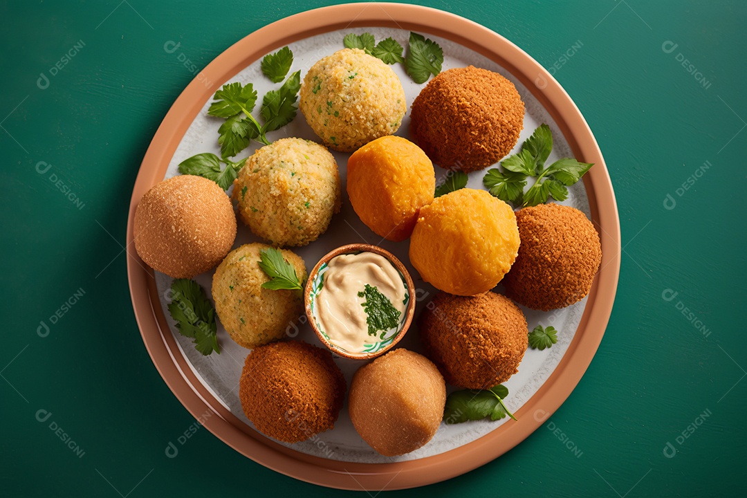 Imagem realista de coxinhas fritas deliciosas.