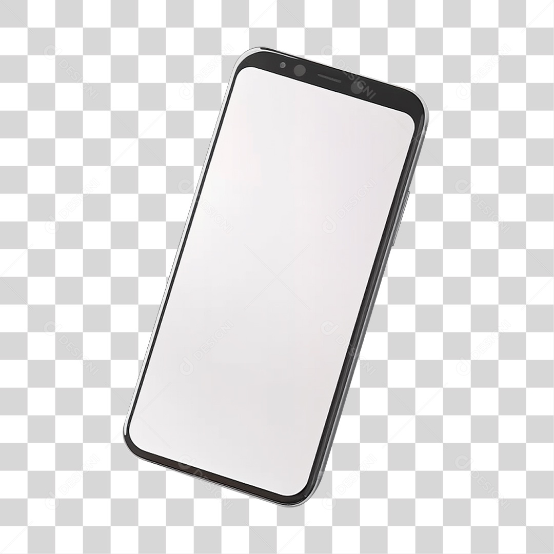 Elemento 3D Smartfone Para Composição PNG Transparente