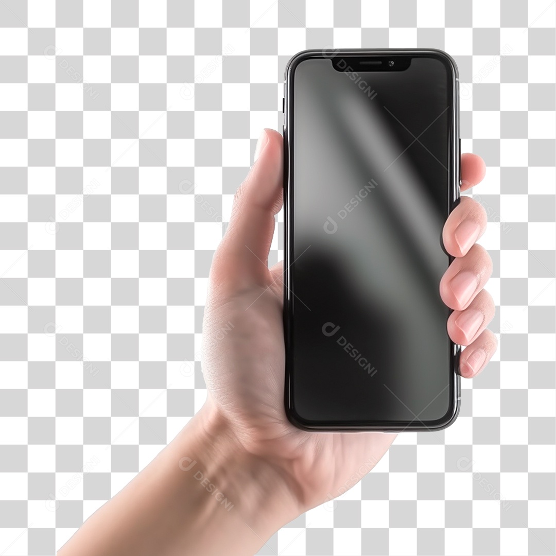 Smartfone Na Mao PNG Transparente