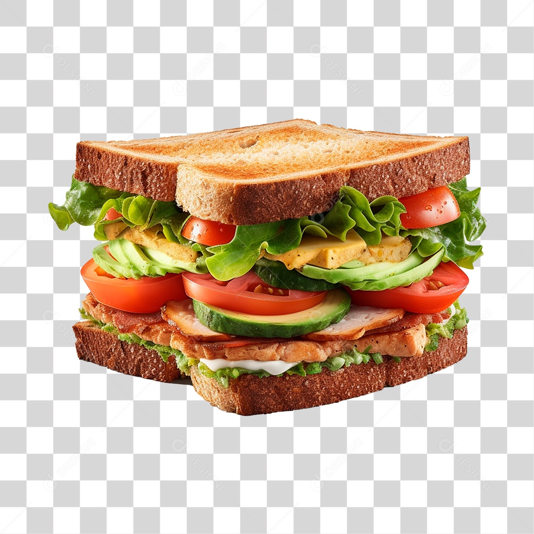 Delicioso Sanduiche PNG Transparente