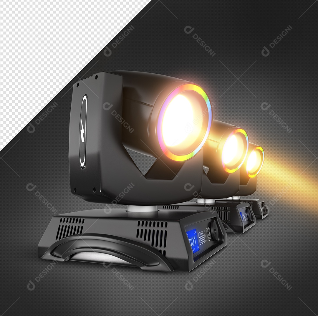 Canhões De Luz Para Eventos Elemento 3D Para Composição PSD