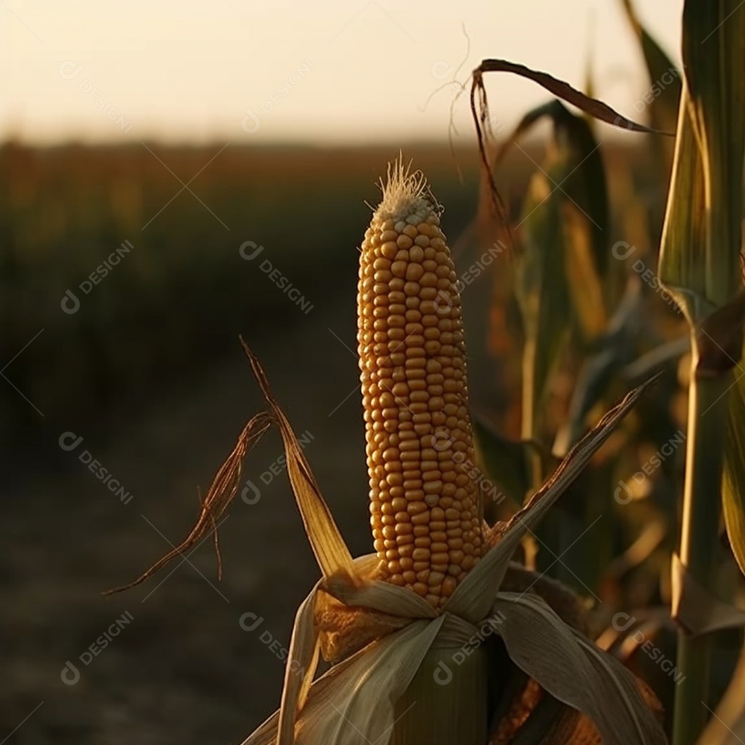 Milho verde em campo milharal