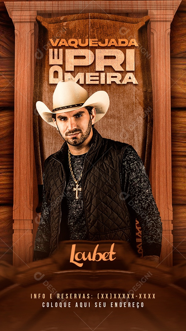 Story Flyer Vaquejada de Primeira Loubet Social Media PSD Editável