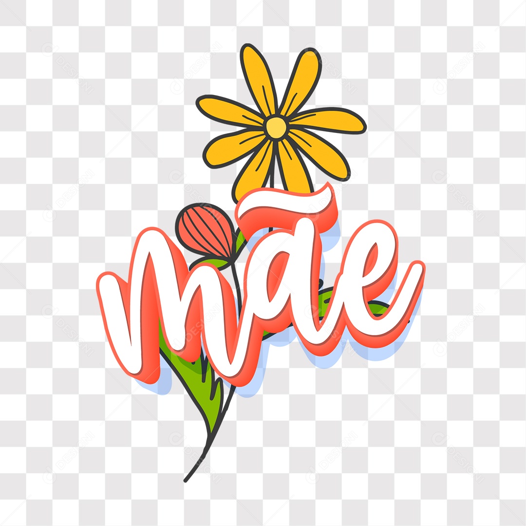 Lettering Mãe EPS + PNG