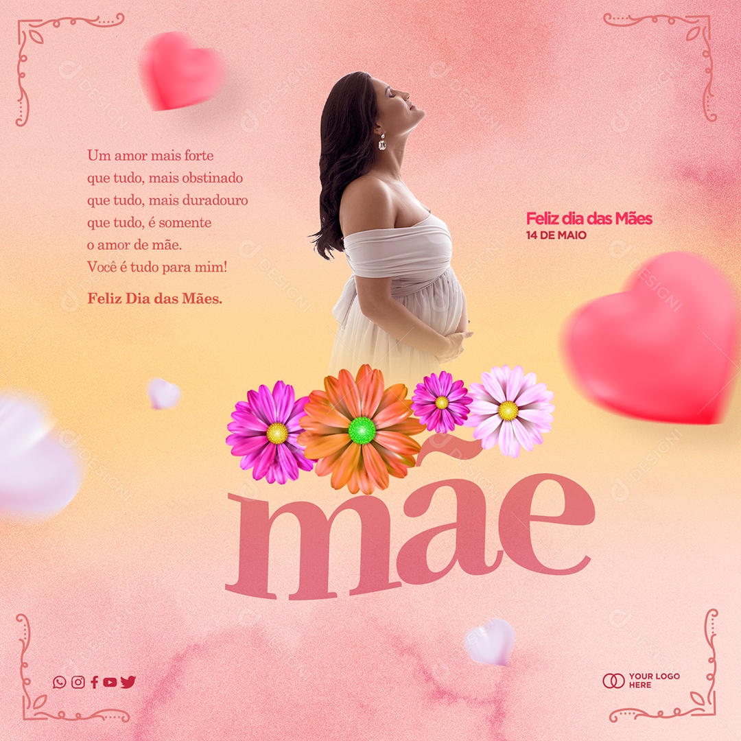 Feed Dia Das Mães 14 De Maio Um Amor Mais Forte Que Tudo PSD Editável