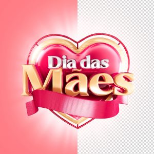 Selo 3D Para Composição Dia Das Mães PSD