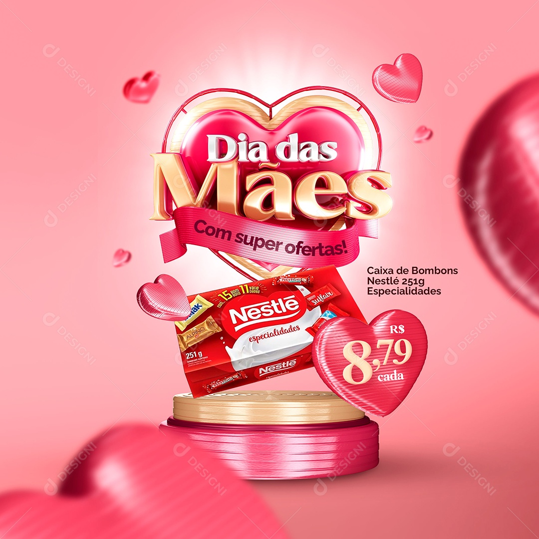 Dia Das Mães Com Super Ofertas Venha Conferir Social Media PSD Editável