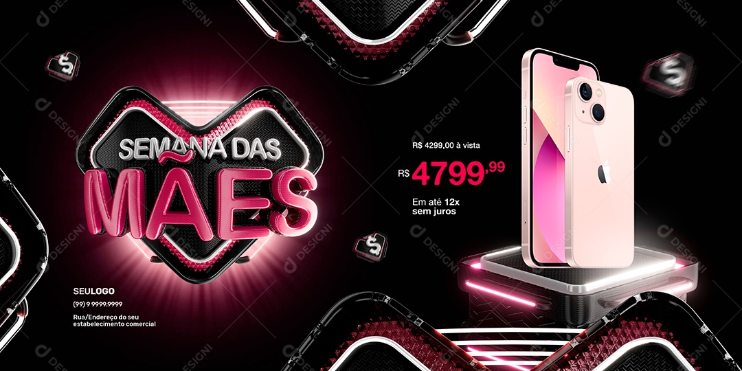Semana Das Mães Ofertas Venha Conferir Social Media PSD Editável