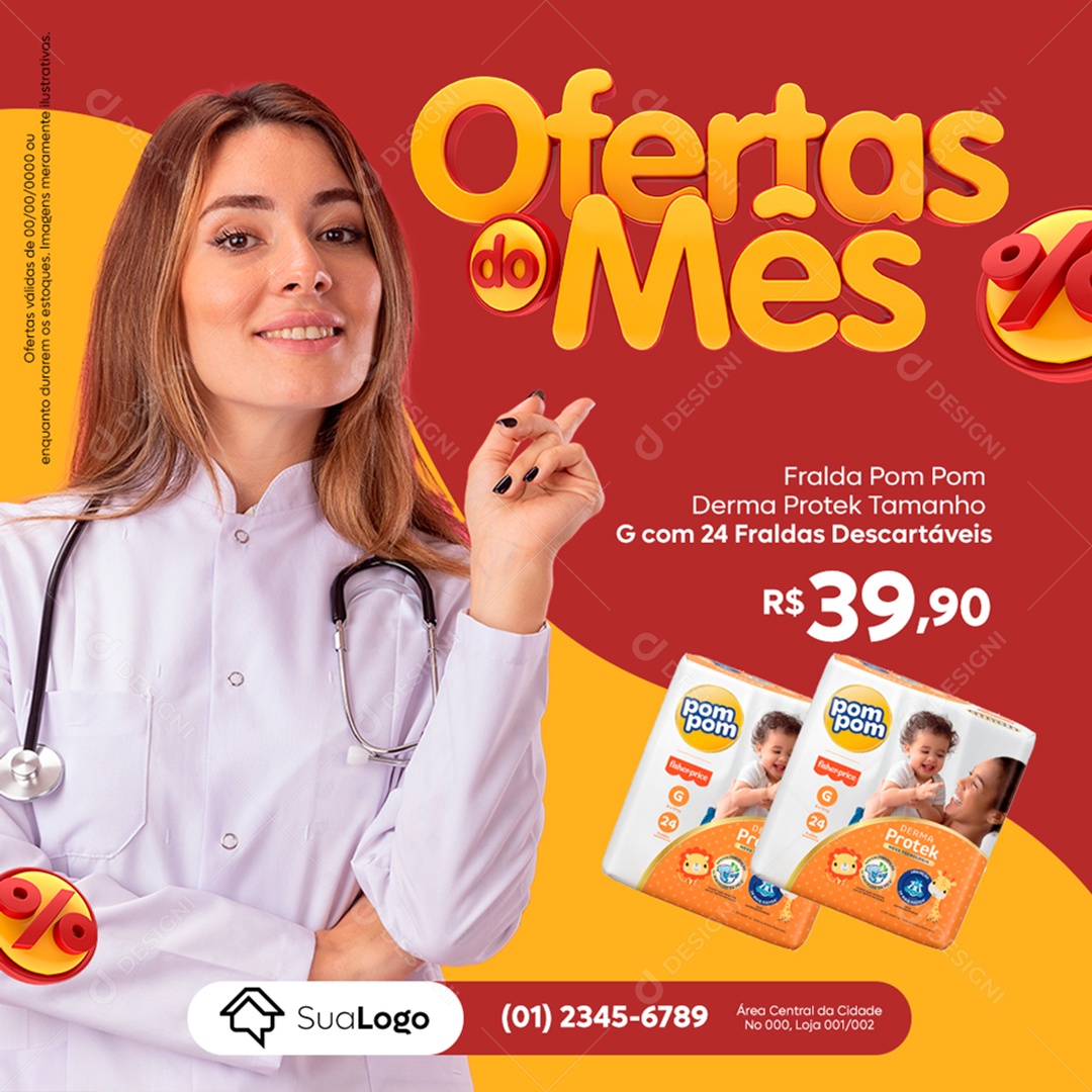 Ofertas do Mês Venha Conferir Social Media PSD Editável