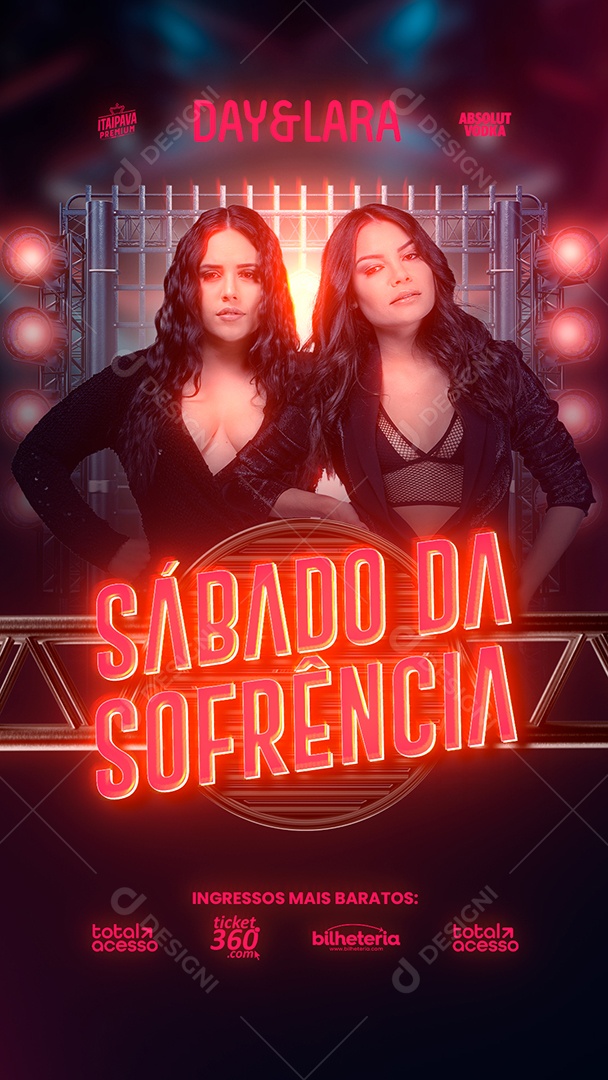 Story Sábado Da Sofrência Flyer Day & Lara Social Media PSD Editável
