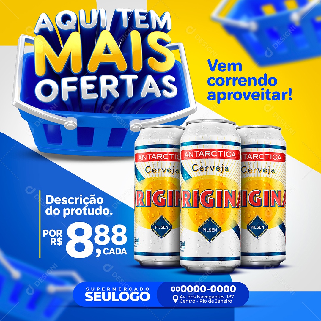 Aqui Tem Mais Ofertas Vem Correndo Aproveitar Social Media PSD Editável