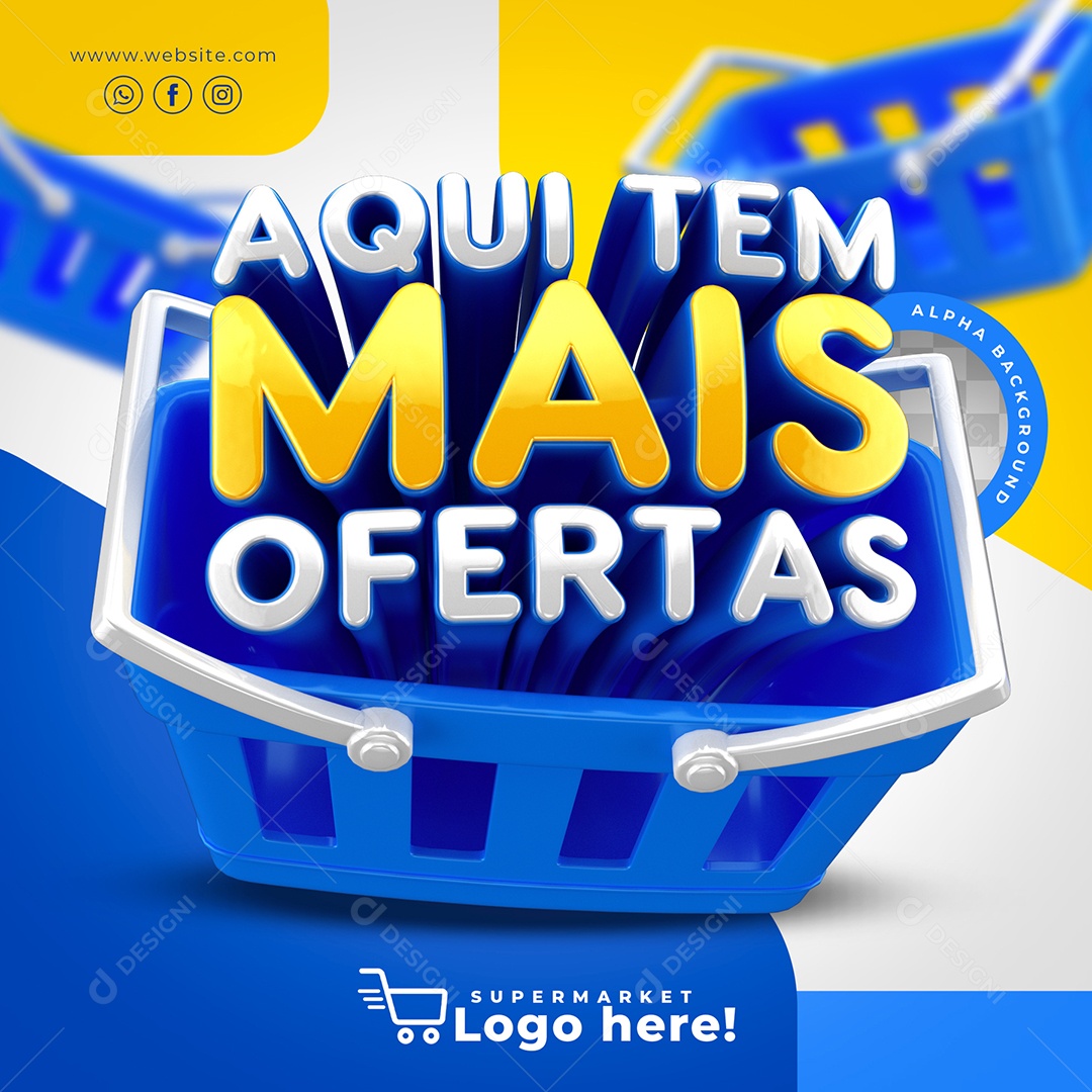 Selo 3D Para Composição Aqui Tem Mais Ofertas PSD