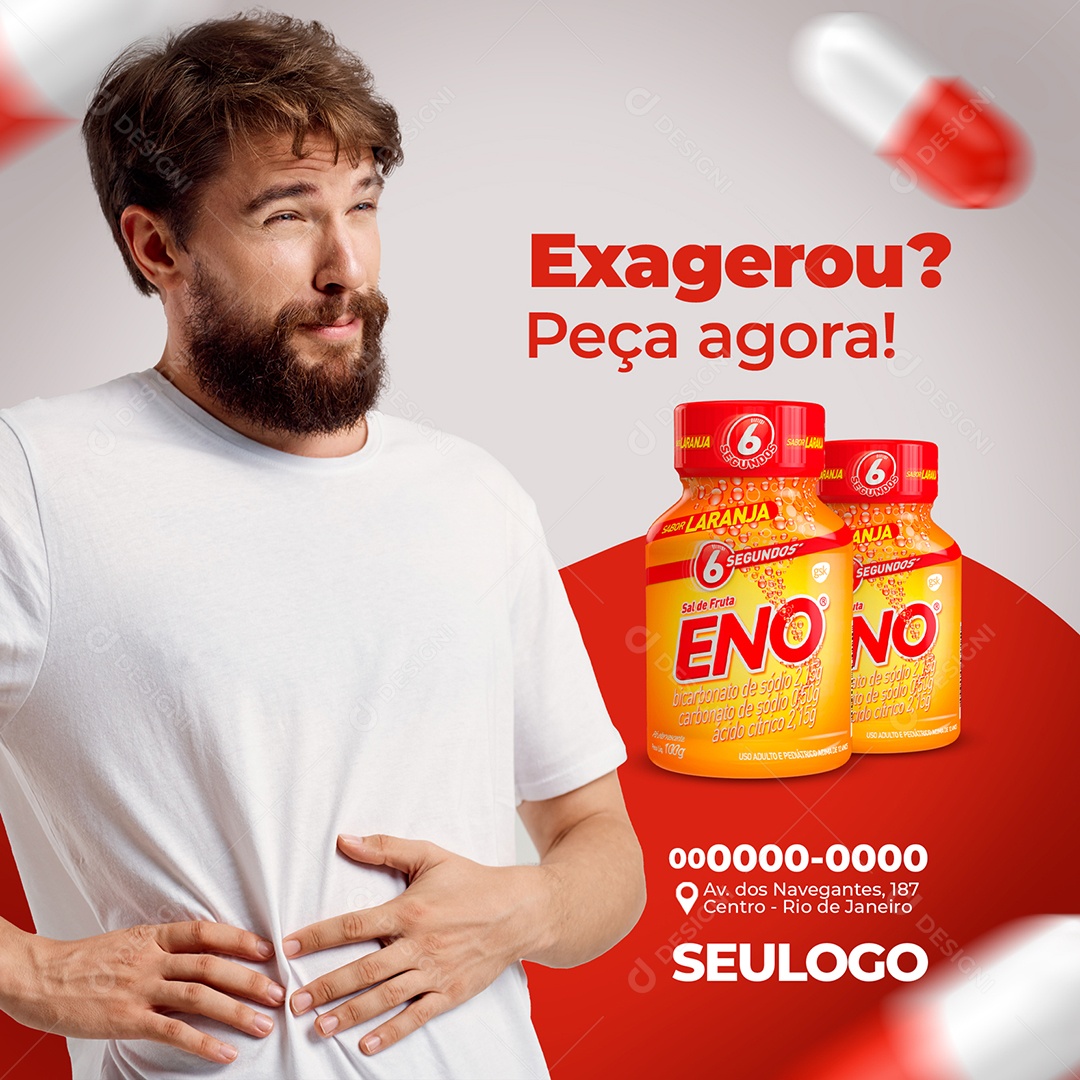 Exagerou? Peça Agora Eno Social Media PSD Editável