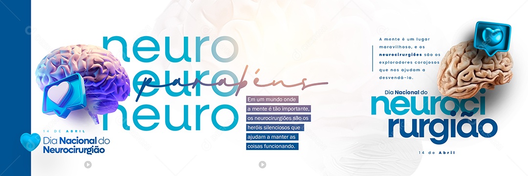 Em Um Mundo Onde A Mente É Tão Importante Dia Nacional Do Neurocirurgião Carrossel Social Media PSD Editável