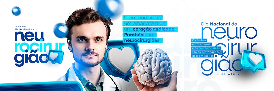 Uma Mão Firme Um Olhar Atento E Um Coração Dedicado Dia Nacional Do Neurocirurgião Carrossel Social Media PSD Editável