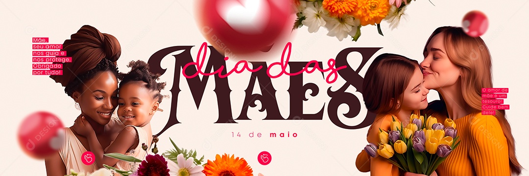 Mãe Seu Amor Nos Guia E Nos Protege Obrigado Por Tudo Dia Das Mães Carrossel Social Media PSD Editável