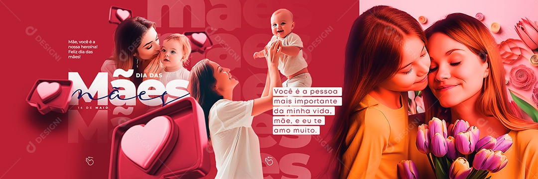 Você É A Pessoa Mais Importante Da Minha Vida Dia Das Mães Carrossel Social Media PSD Editável