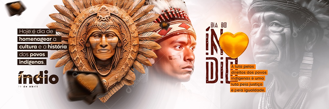 A Luta Pelos Direitos Dos Povos Indígenas Dia Dos Povos Indígenas Carrossel Social Media PSD Editável