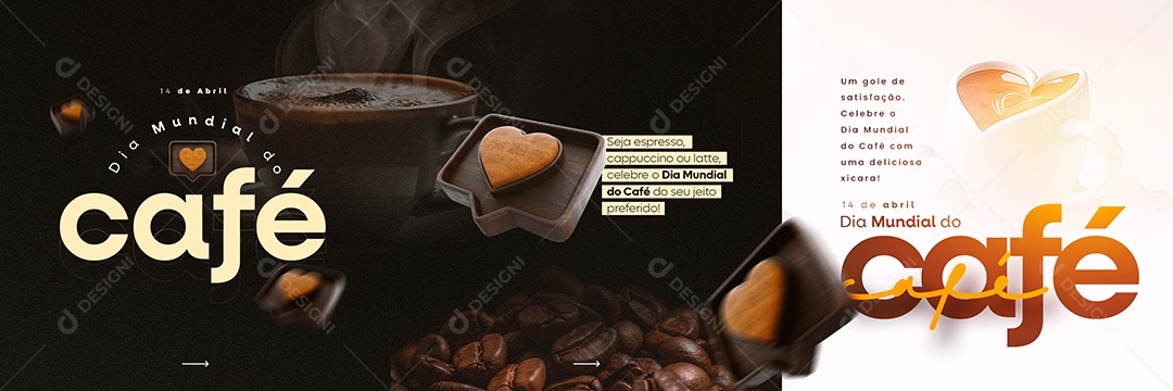 Um Gole De Satisfação Celebre O Dia Mundial Do Café Carrossel Social Media PSD Editável