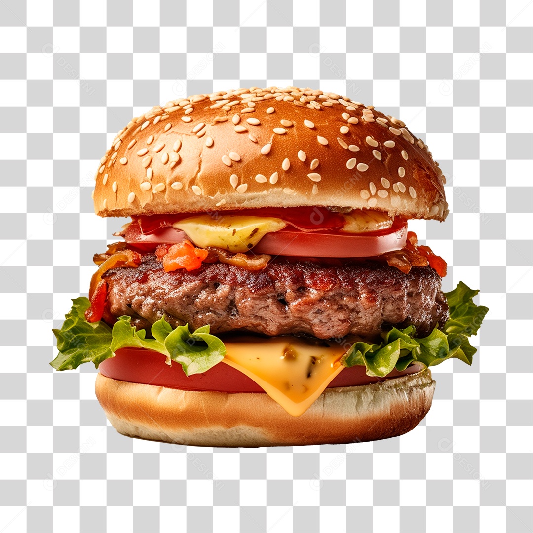Hamburger Médio PNG Transparente