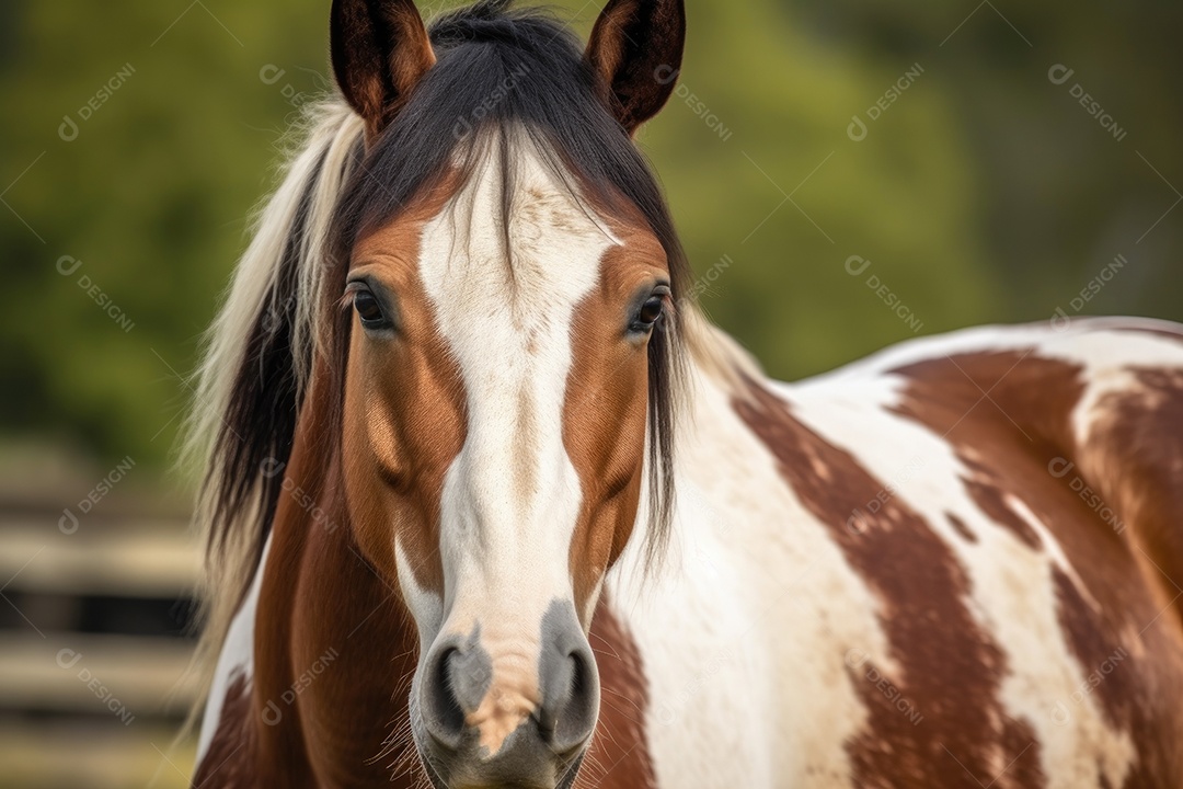 Cavalo correndo ao ar livre na natureza