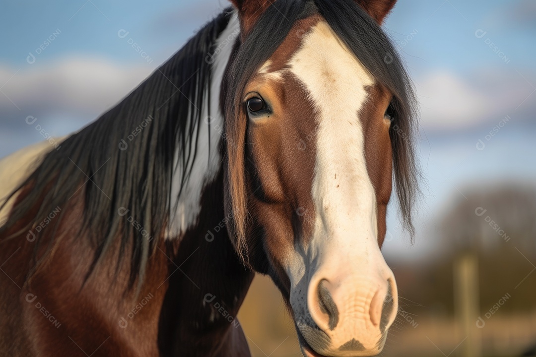 Cavalo correndo ao ar livre na natureza
