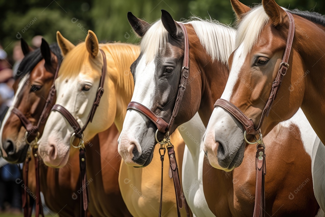 Cavalos correndo em manada na natureza