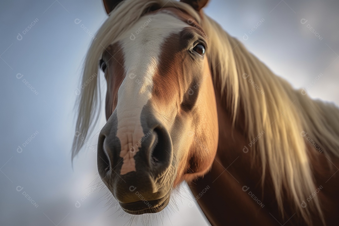 Cavalo correndo ao ar livre na natureza
