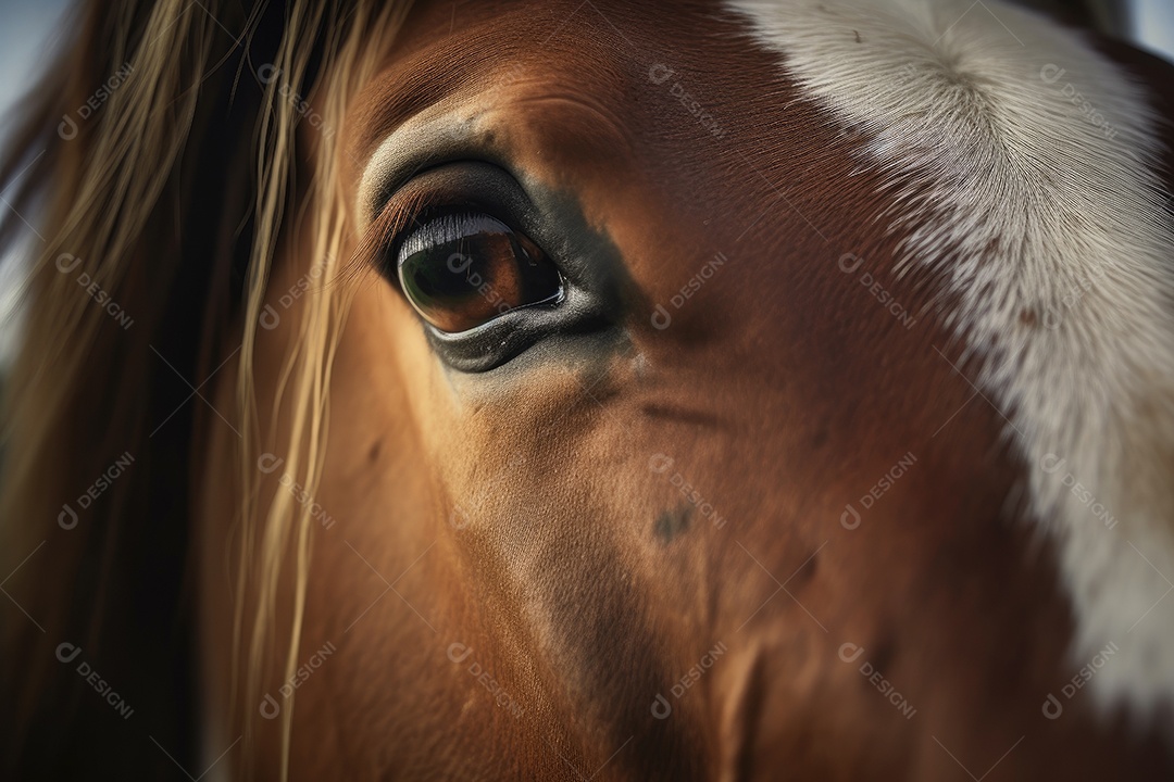 Ângulo baixo da cabeça do cavalo Colored Cob
