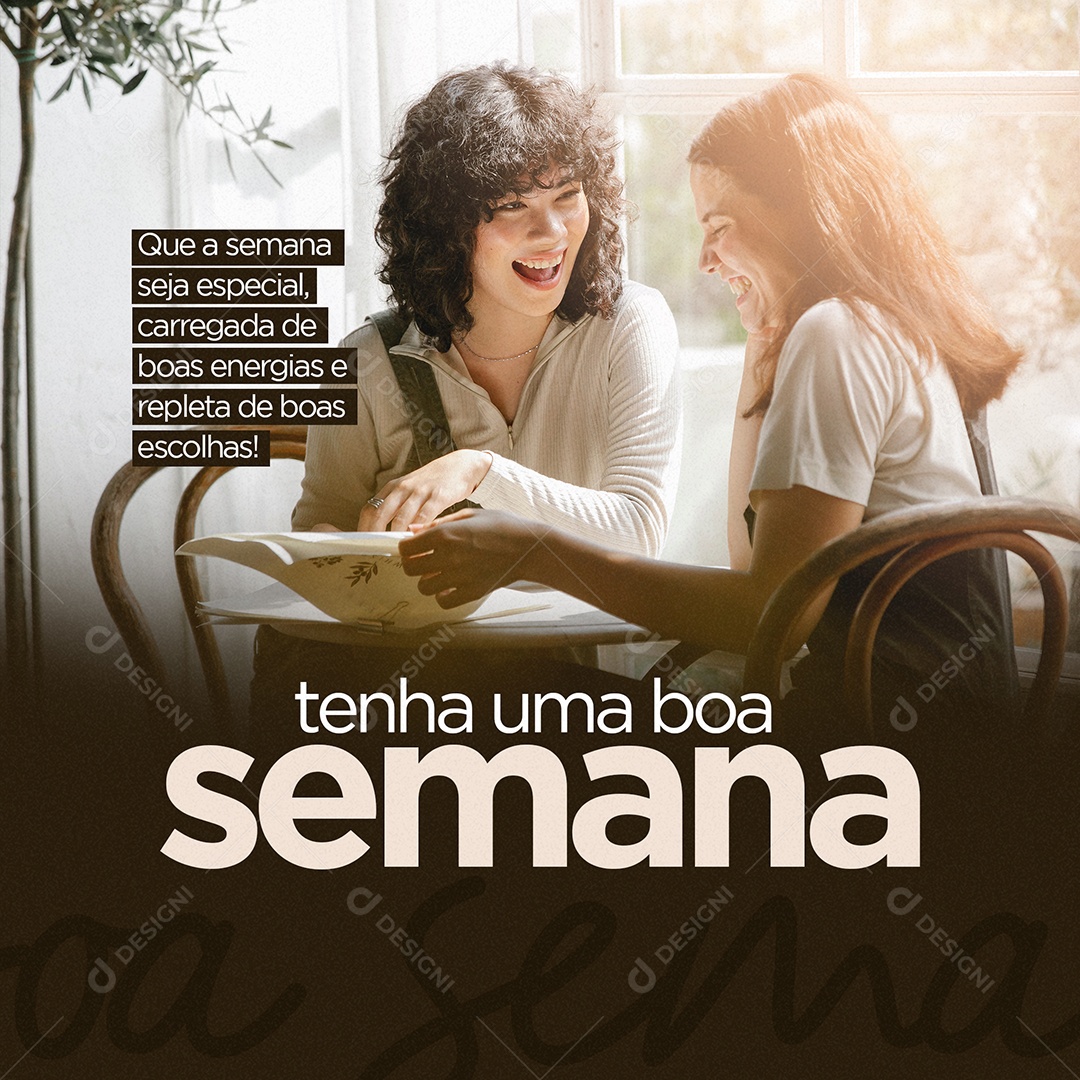 Social Media Tenha Uma Boa Semana PSD Editável