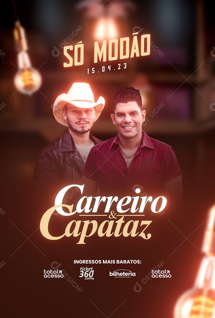 Só Modão Flyer Carreiro & Capataz Social Media PSD Editável