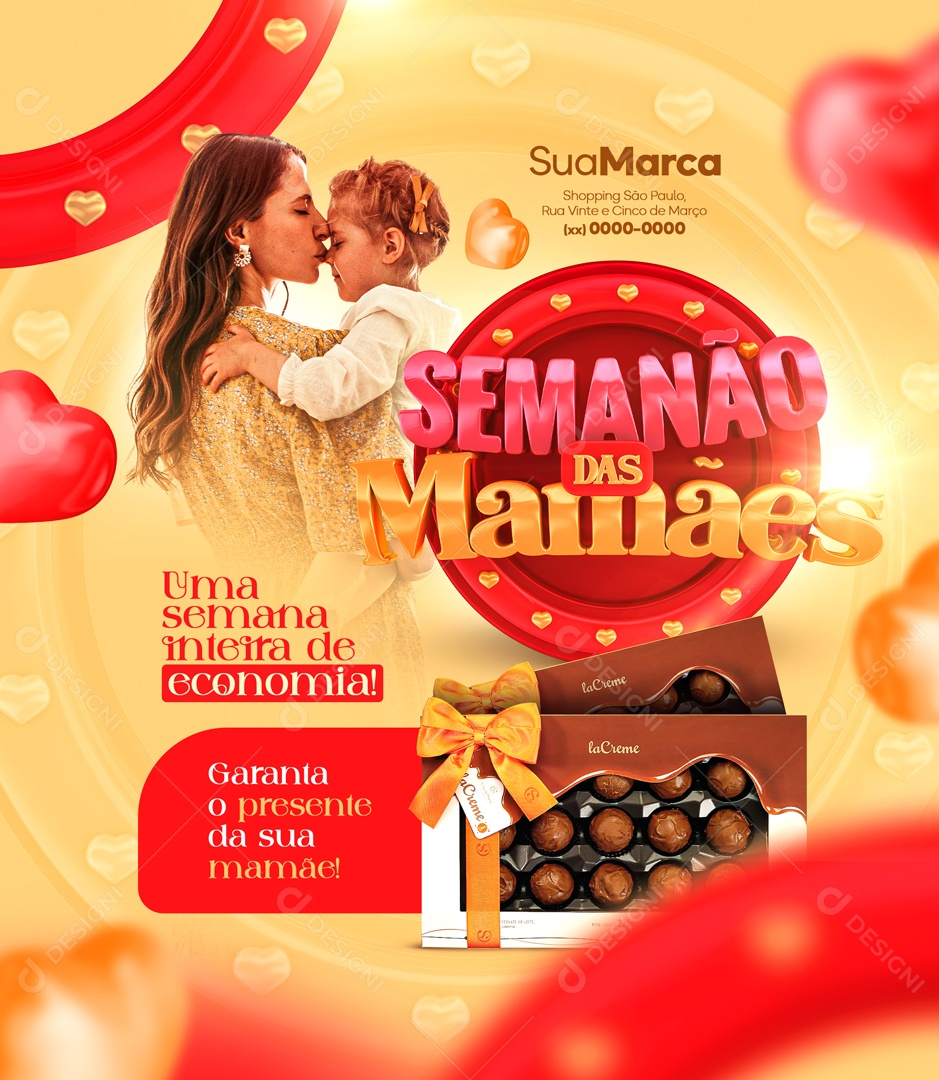 Social Media Semanão Das Mamães Economia PSD Editável