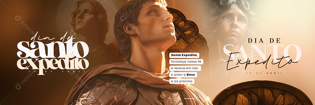 Dia De Santo Expedito 19 De Abril Carrossel Social Media PSD Editável