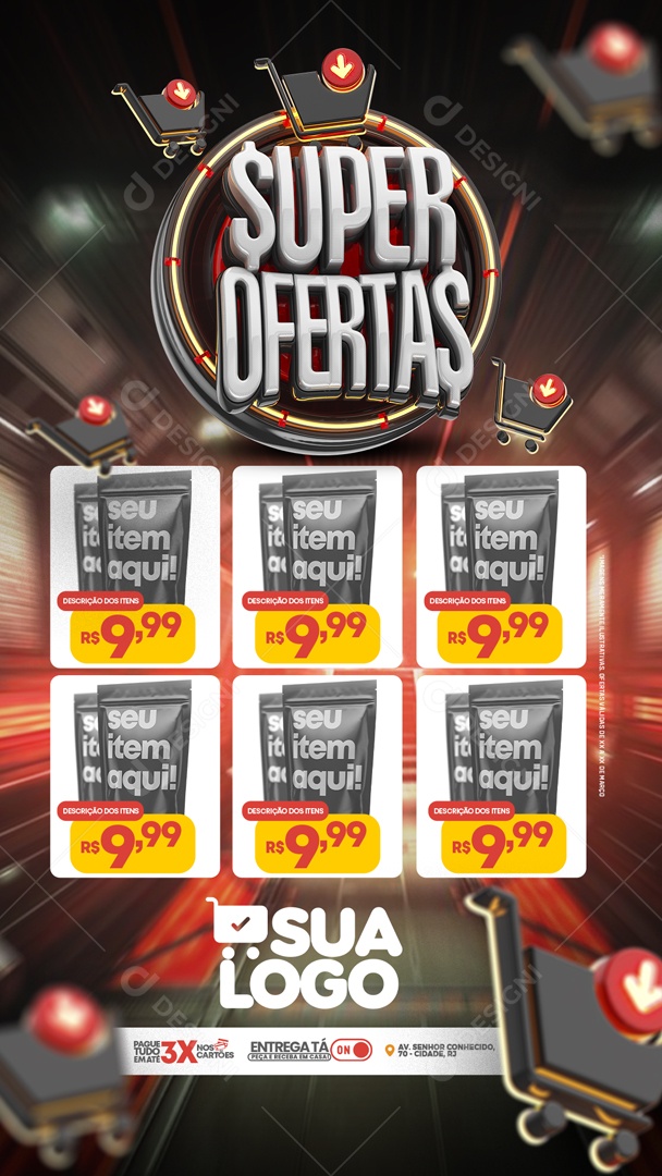 Social Media Super Ofertas PSD Editável