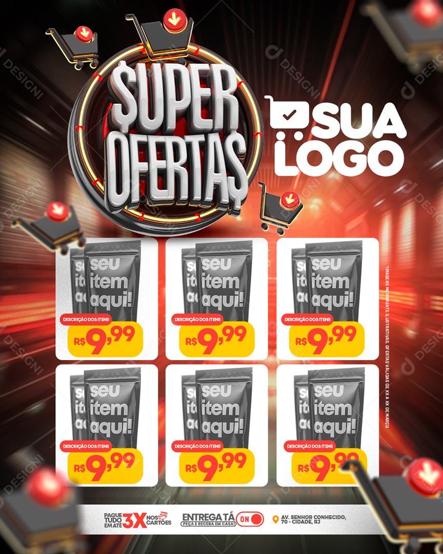 Social Media Super Ofertas PSD Editável