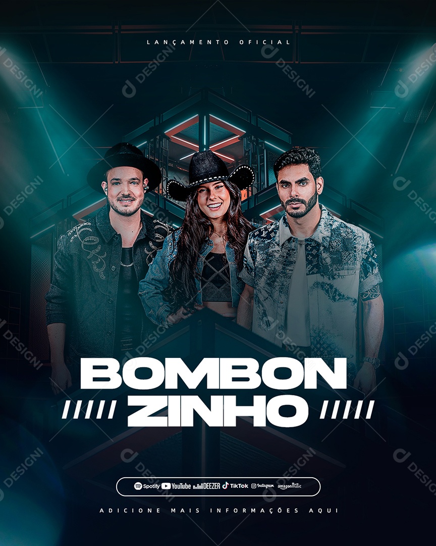 Flyer Bombonzinho Ana Castela e Israel e Rodolffo Social Media PSD Editável