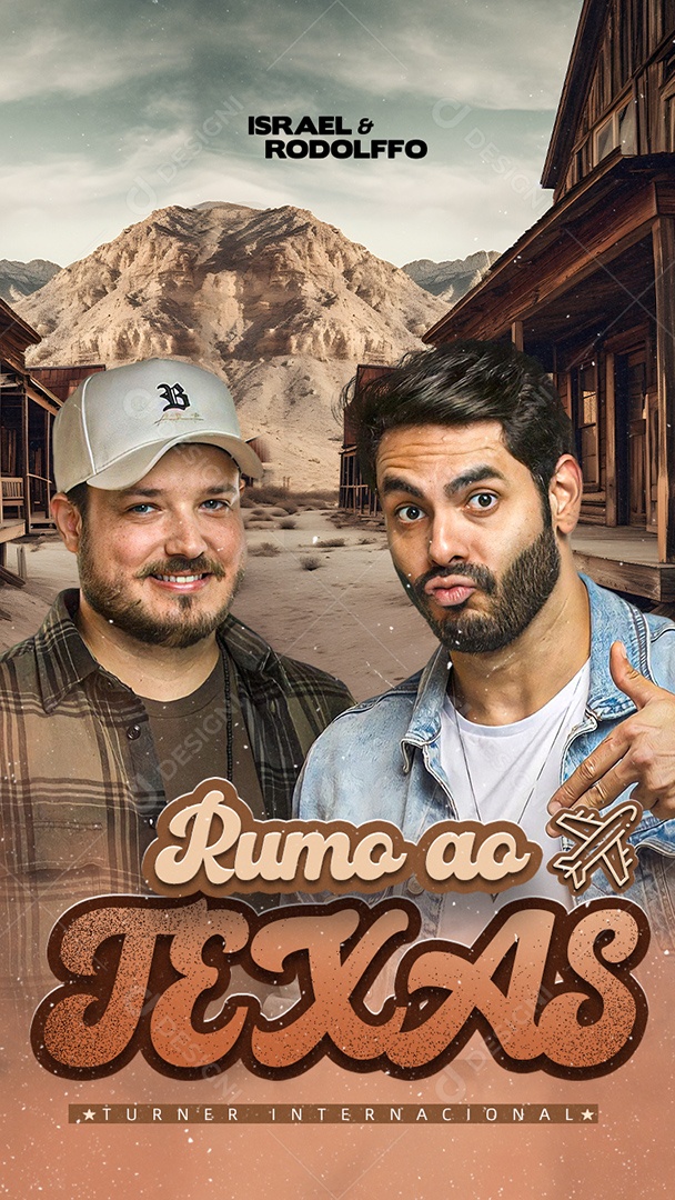 Flyer Show Israel e Rodolffo Story Social Media PSD Editável