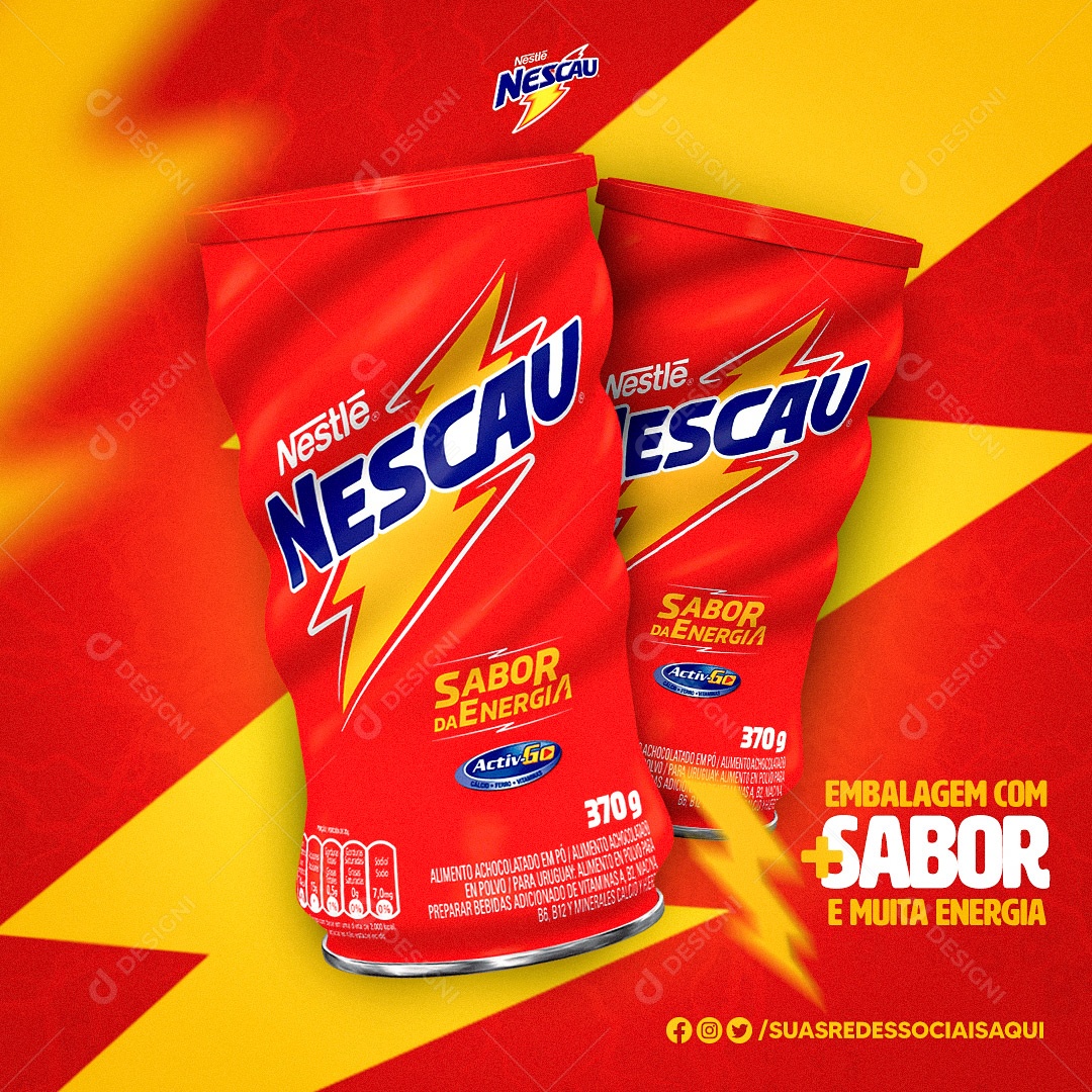 Social Media Nescau Sabor E Energia PSD Editável