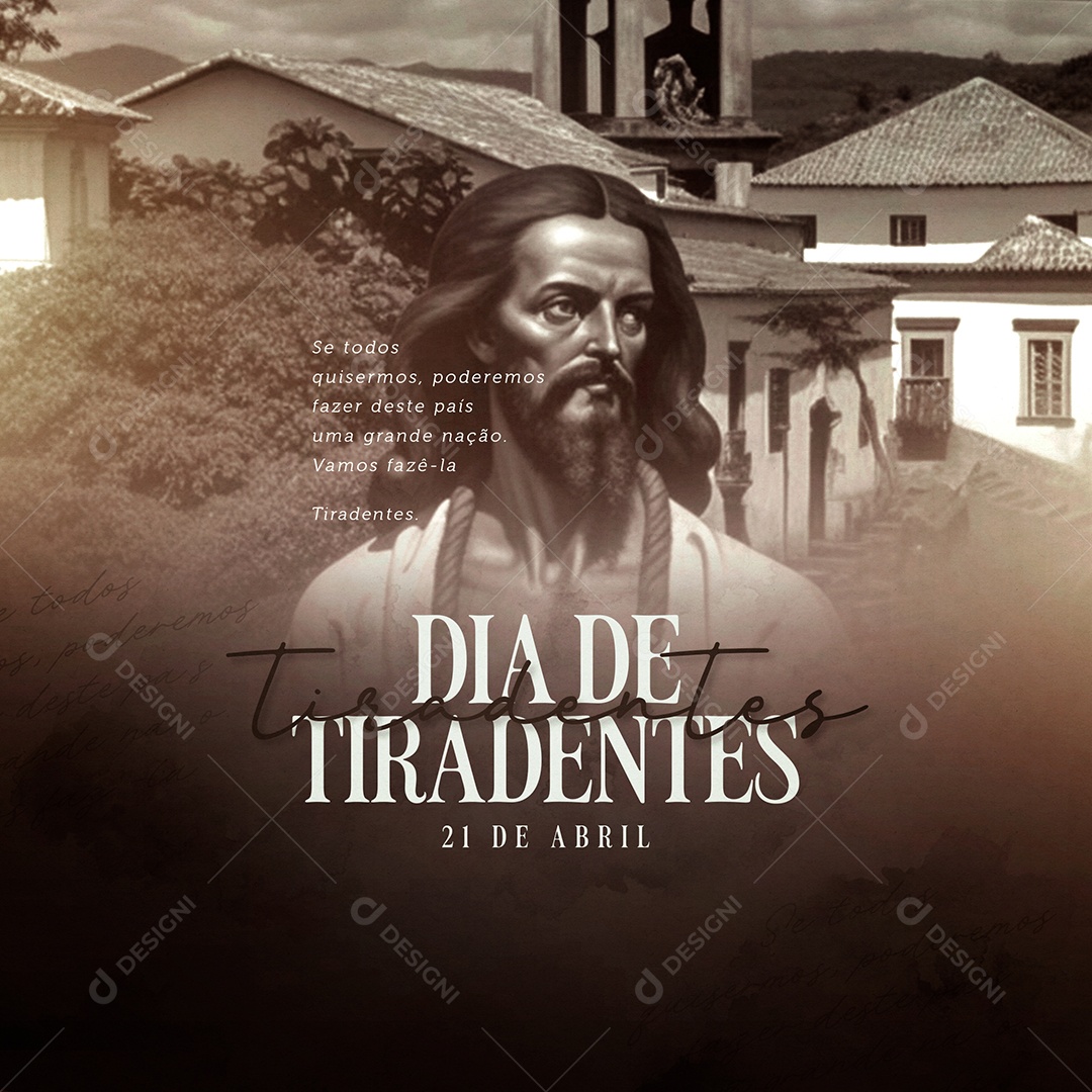 Social Media Dia De Tiradentes Uma Grande Nação PSD Editável