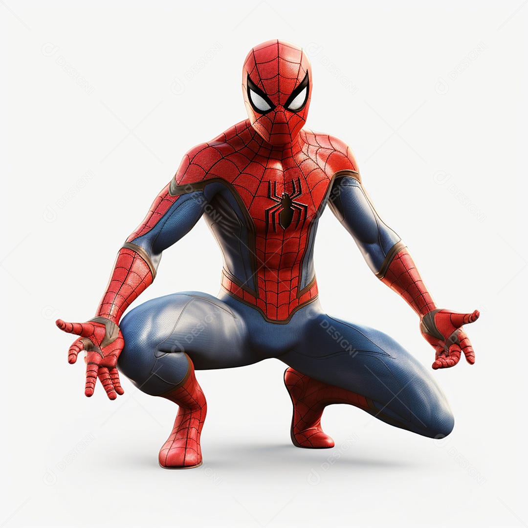 Homem aranha isolado em fundo branco