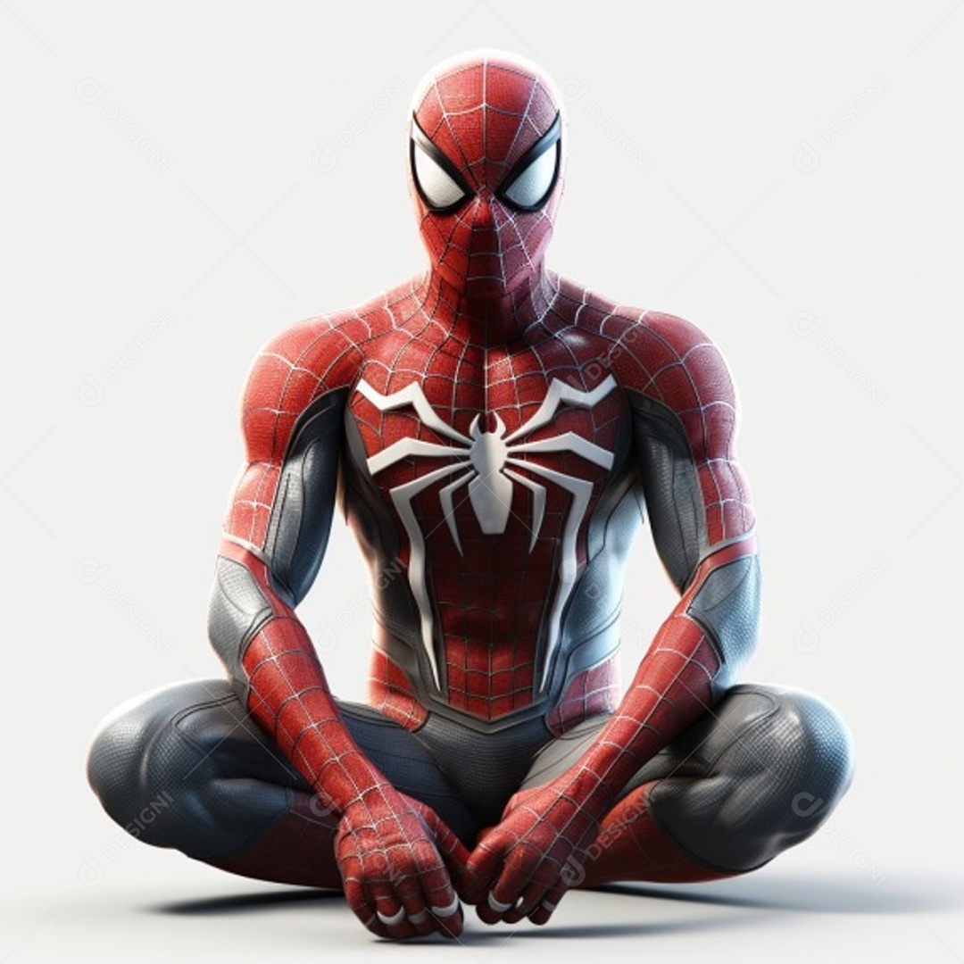 Homem aranha isolado em fundo branco