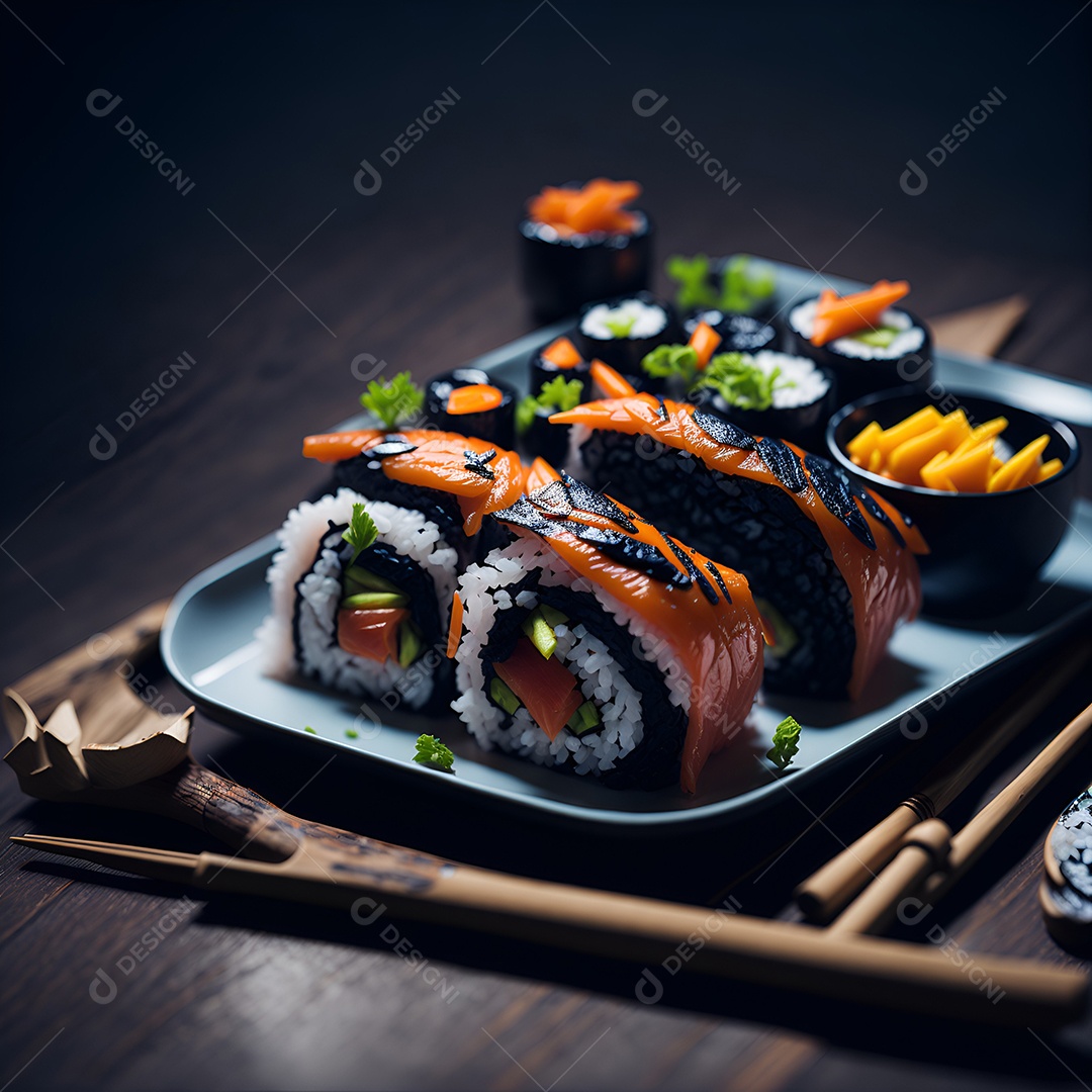 Saboroso hambúrguer na mesa de madeira