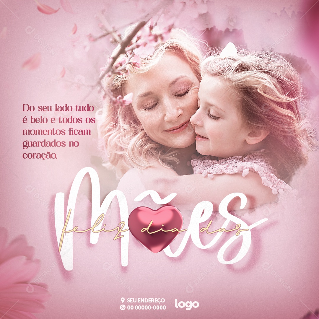Social Media Dia Das Mães Do Seu Lado Tudo E Belo PSD Editável