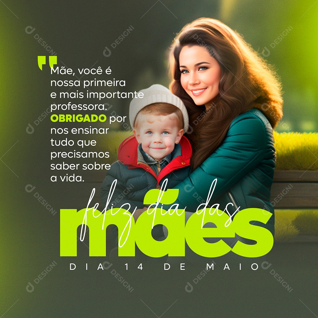 Social Media Dia 14 de Maio Dia das Mães A Mais Importante PSD Editável