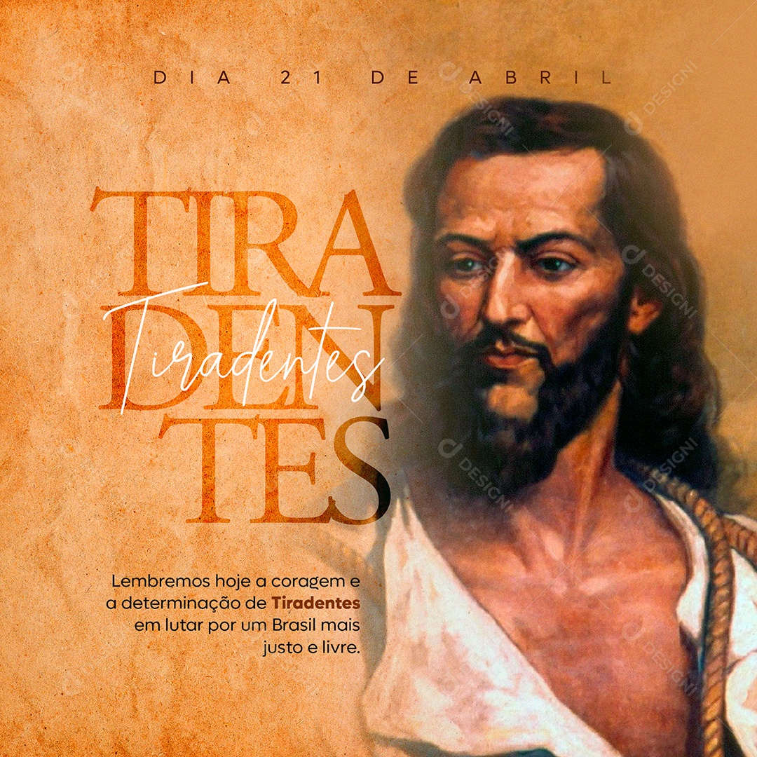 Social Media Tiradentes Dia 21 de Abril Determinação De Tiradentes PSD Editável